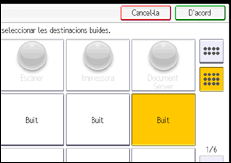 Il·lustració de pantalla del panell d'operacions