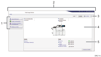 Il·lustració de la pantalla del navegador web (il·lustració de referència enumerada)