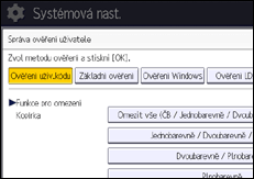 Ilustrace displeje ovládacího panelu