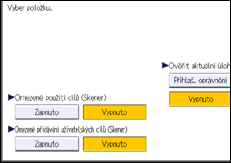 Ilustrace displeje ovládacího panelu