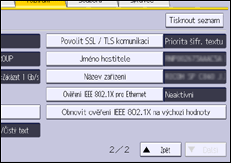 Ilustrace displeje ovládacího panelu