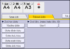 Ilustrace displeje ovládacího panelu