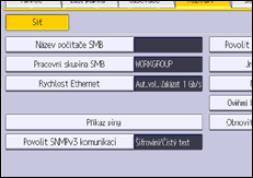 Ilustrace displeje ovládacího panelu