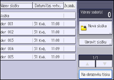 Ilustrace displeje ovládacího panelu