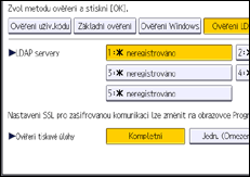 Ilustrace displeje ovládacího panelu