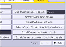Ilustrace displeje ovládacího panelu
