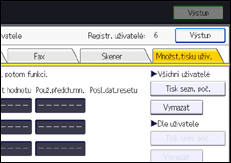 Ilustrace displeje ovládacího panelu