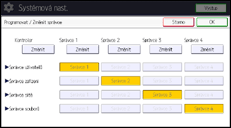 Ilustrace displeje ovládacího panelu