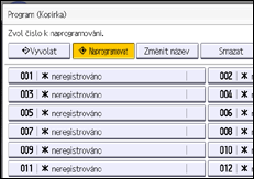 Ilustrace displeje ovládacího panelu