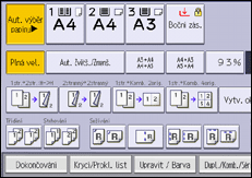 Ilustrace displeje ovládacího panelu
