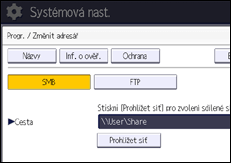 Ilustrace displeje ovládacího panelu