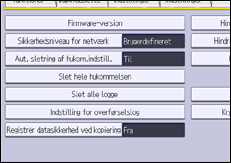 Illustration af display på betjeningspanelet
