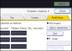 Illustration af display på betjeningspanelet