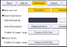 Illustration af display på betjeningspanelet