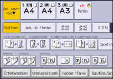 Illustration af display på betjeningspanelet
