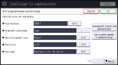 Illustration af display på betjeningspanelet
