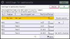 Illustration af display på betjeningspanelet 