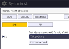 Illustration af display på betjeningspanelet