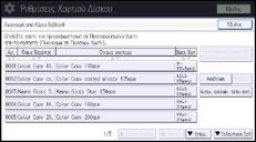 Εικόνα οθόνης πίνακα χειρισμού