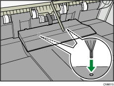 Ilustración de la bandeja 3 de soporte de plegado en Z