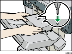 Ilustración de la bandeja de soporte de plegado en Z