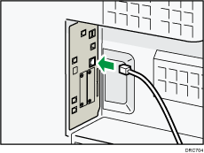 ilustración de la conexión del cable de Ethernet