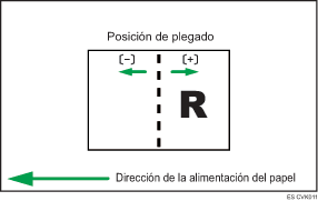 Ilustración de Ajustar posición plegado para folleto