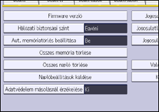 A kezelőpanel ismertetése