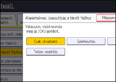 A kezelőpanel ismertetése