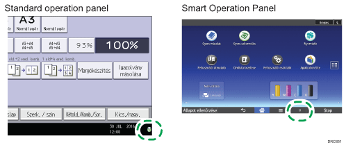 A kezelőpanel ismertetése