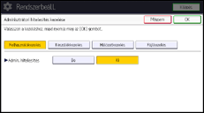 A kezelőpanel ismertetése
