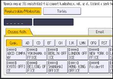 A kezelőpanel ismertetése