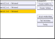 A kezelőpanel ismertetése