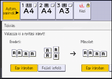 A kezelőpanel ismertetése