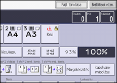 A kezelőpanel ismertetése