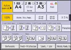 A kezelőpanel ismertetése