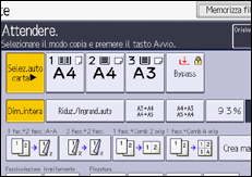 Illustrazione della schermata sul pannello di controllo