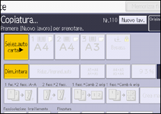 Illustrazione della schermata sul pannello di controllo