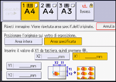 Illustrazione della schermata sul pannello di controllo