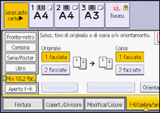 Illustrazione della schermata sul pannello di controllo