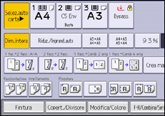 Illustrazione della schermata sul pannello di controllo