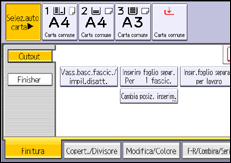 Illustrazione della schermata sul pannello di controllo