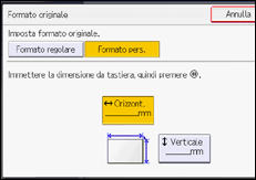 Illustrazione della schermata sul pannello di controllo