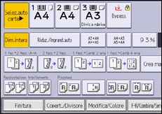 Illustrazione della schermata sul pannello di controllo