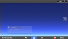 Illustrazione della schermata sul pannello di controllo