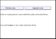 Illustrazione della schermata sul pannello di controllo