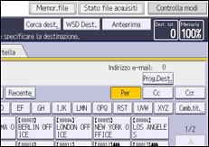 Illustrazione della schermata sul pannello di controllo