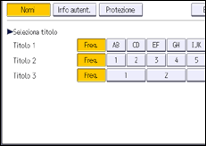 Illustrazione della schermata sul pannello di controllo
