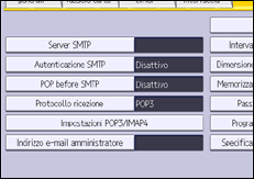 Illustrazione della schermata sul pannello di controllo
