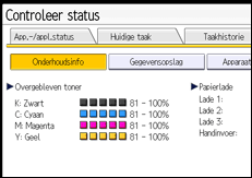 Afbeelding van bedieningspaneel